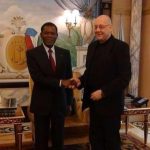 Luc Michel with Equatorial Guinea Pres Teodoro Obiang Nguema Mbasogo
