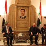 Luc Michel with Syrian assembly president